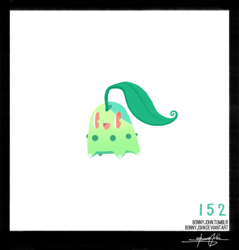 Illustration for article titled Pokemon One a Day Series 2 Begins - Chikorita!